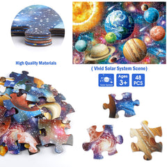 IFLOVE solar system puzzle 48-piece design helps toddlers assemble while learning planetary order