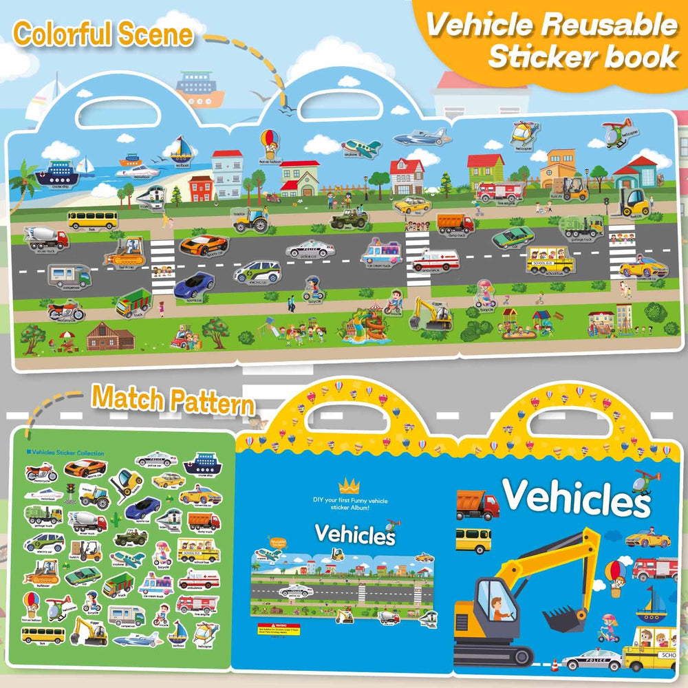 iGetooy sticker book portable handle boosts on-the-go fun.