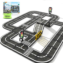 IGIVI magnetic road expansion pack encourages imaginative road design and collaboration.