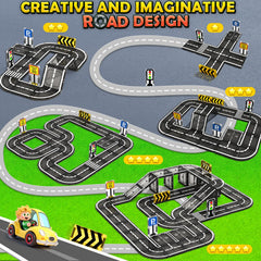 IGIVI magnetic tiles road set building play fuels creativity and collaborative play sessions
