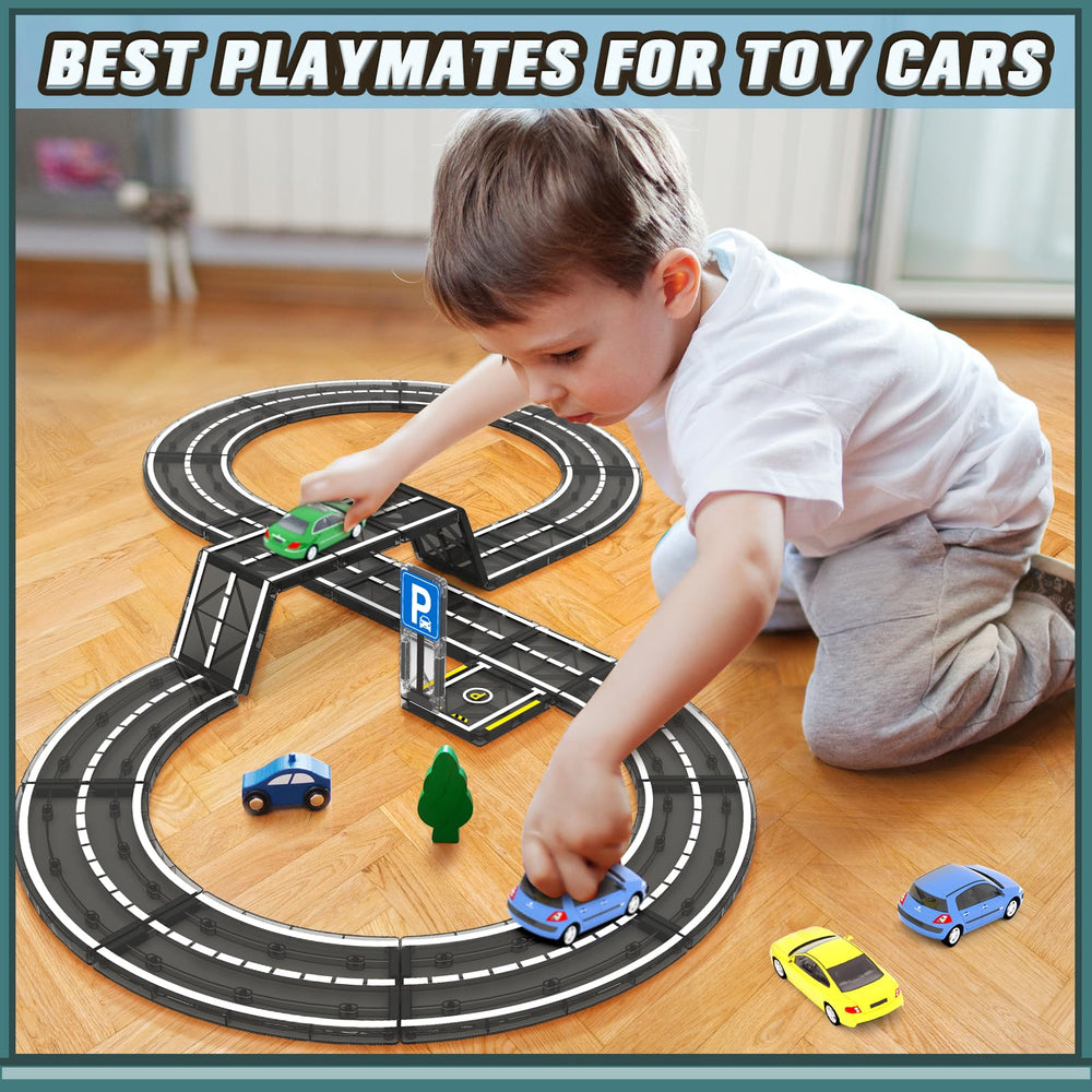 IGIVI road set parking spaces create stop-and-go moments for toy cars.