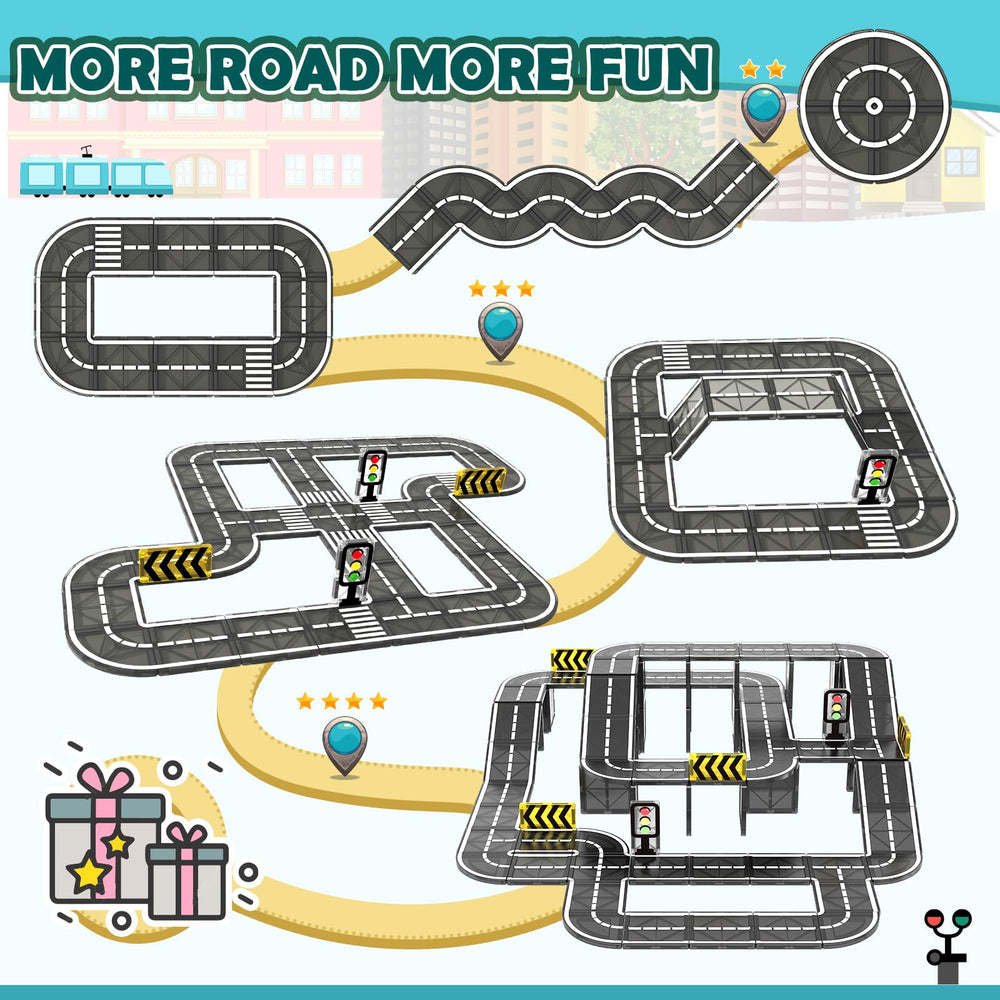 IGIVI road-design tracks offer bridges and ramps for dynamic, hands-on exploration.