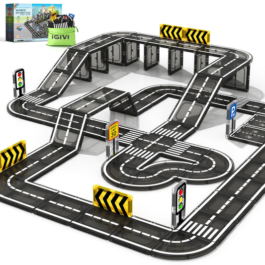 IGIVI road tiles layout for creative road designs and hands-on play.