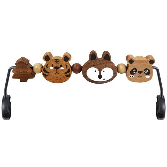 iGRATENS Baby Bjorn Bouncer Toy Bar assembly shows easy attachment for Bliss and Balance Soft models.
