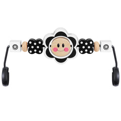 iGRATENS Baby Bjorn Bouncer Toy Bar with black and white flowers to boost visual tracking.