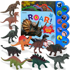 iGRATENS dinosaur toy set with ten figures for imaginative play and exploration