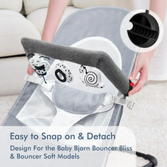 iGRATENS machine washable fabric keeps the toy bar clean between uses.