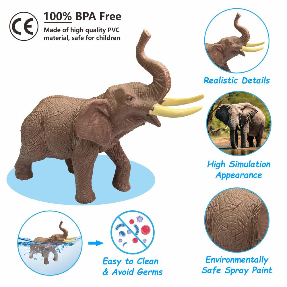 iGRATENS safari crocodile figure invites tactile exploration during pretend expeditions.