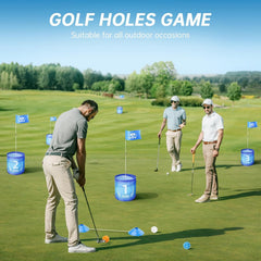 IGRL Golf Yard Game flagsticks mark holes for quick rounds outdoors