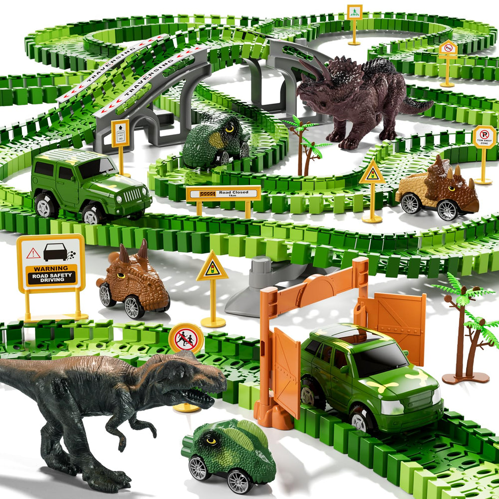 IHAHA dinosaur race track assembly sparks imaginative play and creativity.