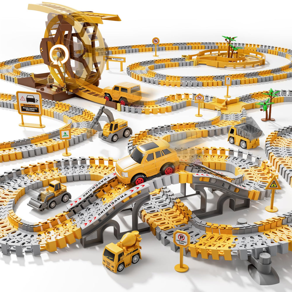 IHAHA flexible track components for creative, hands-on track building.