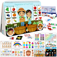 iHarPro Busy Book pages open for tactile exploration and fine motor practice
