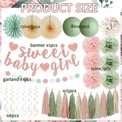 IHEPYQ Sage Green streamers create a soft, modern party mood.
