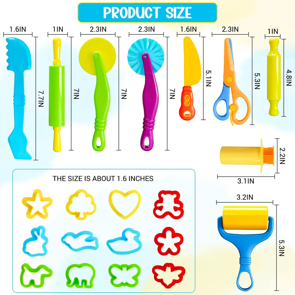 IHESPABLD Playdough Tool Kit textured-rollers enhance sensory feedback during clay sessions.