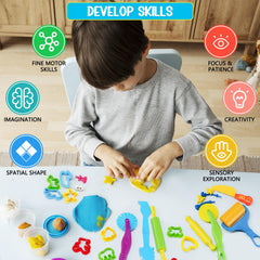 IHESPABLD Playdough Tool Kit sensory-play-set invites focused sensory exploration.