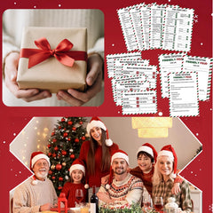 IIDEA Christmas Feud game set promises quick setup and reusable cards.