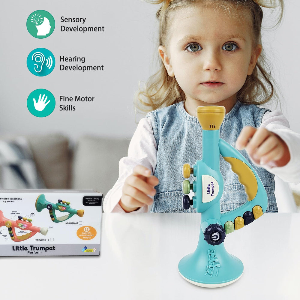 IIROMECI blue trumpet offers twelve modes for varied tunes and discovery.