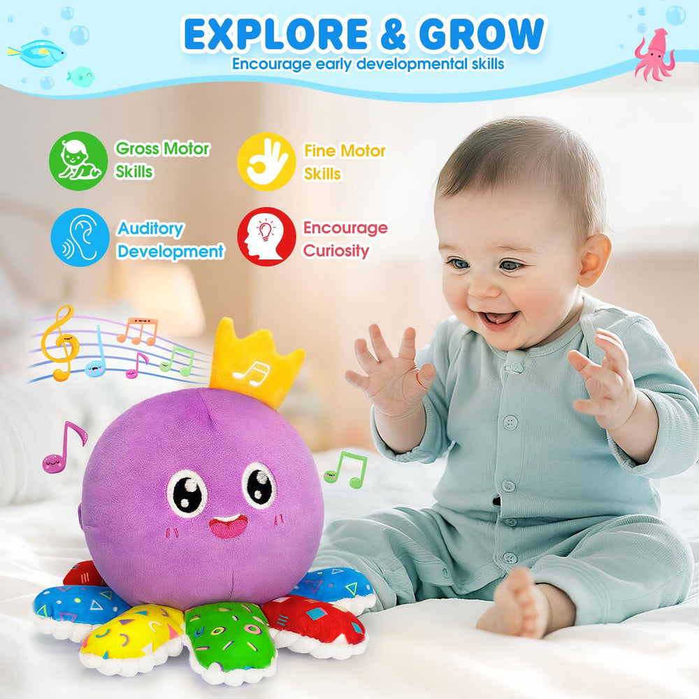Gift-ready IJIGU octopus toy in vibrant colors.