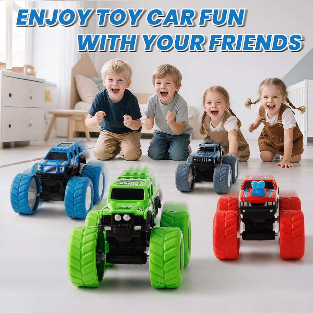 IJIGU toddler truck play setup inviting kids to explore colors and sizes.
