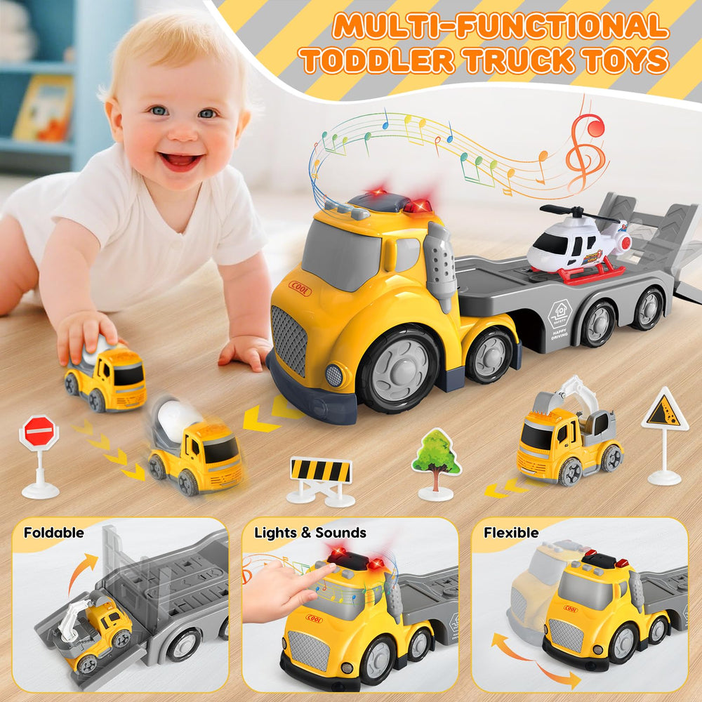 IJIGU truck toy mini excavator inspires hands-on learning and fine motor skills.