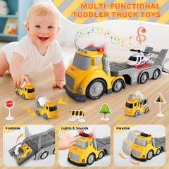 IJIGU truck toy mini excavator inspires hands-on learning and fine motor skills.