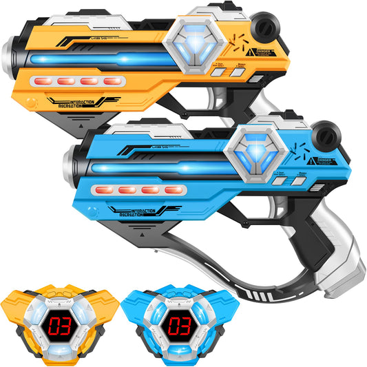 IJO Laser Tag Guns Set front view highlights dual guns for action-packed play.