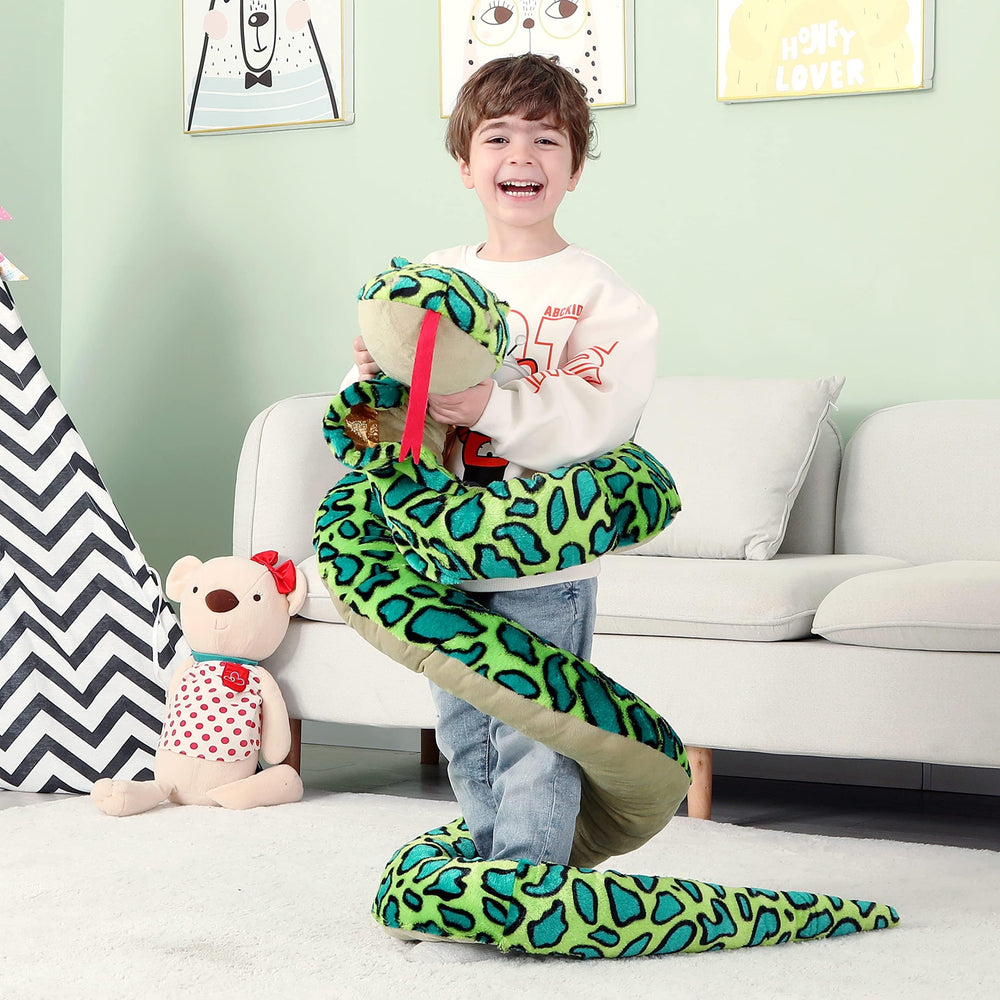 IKASA 106-inch cobra decor and cuddle buddy for storytelling