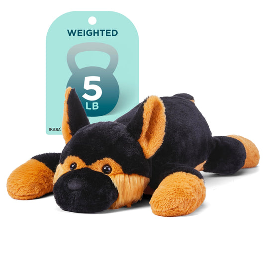 IKASA 5lbs weighted German Shepherd plush, 26 inches, calming security