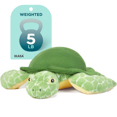 IKASA 5 lbs weighted sea turtle plush for comforting hugs.