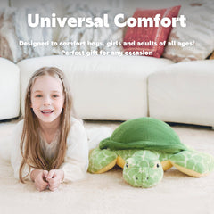 IKASA bead-filled weighted turtle plush offering a calming sensation.