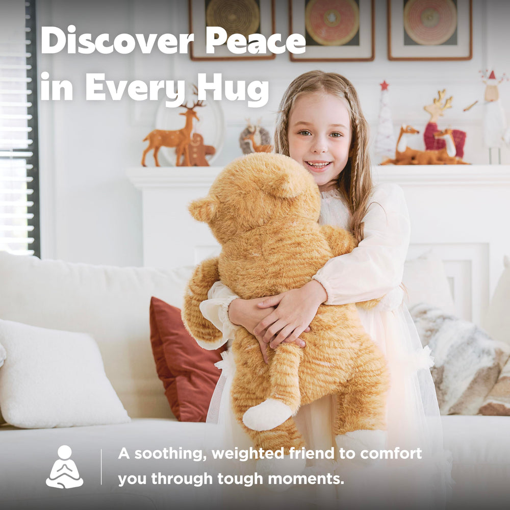 IKASA beads-filled weighted plush delivers calming support during rest and play.