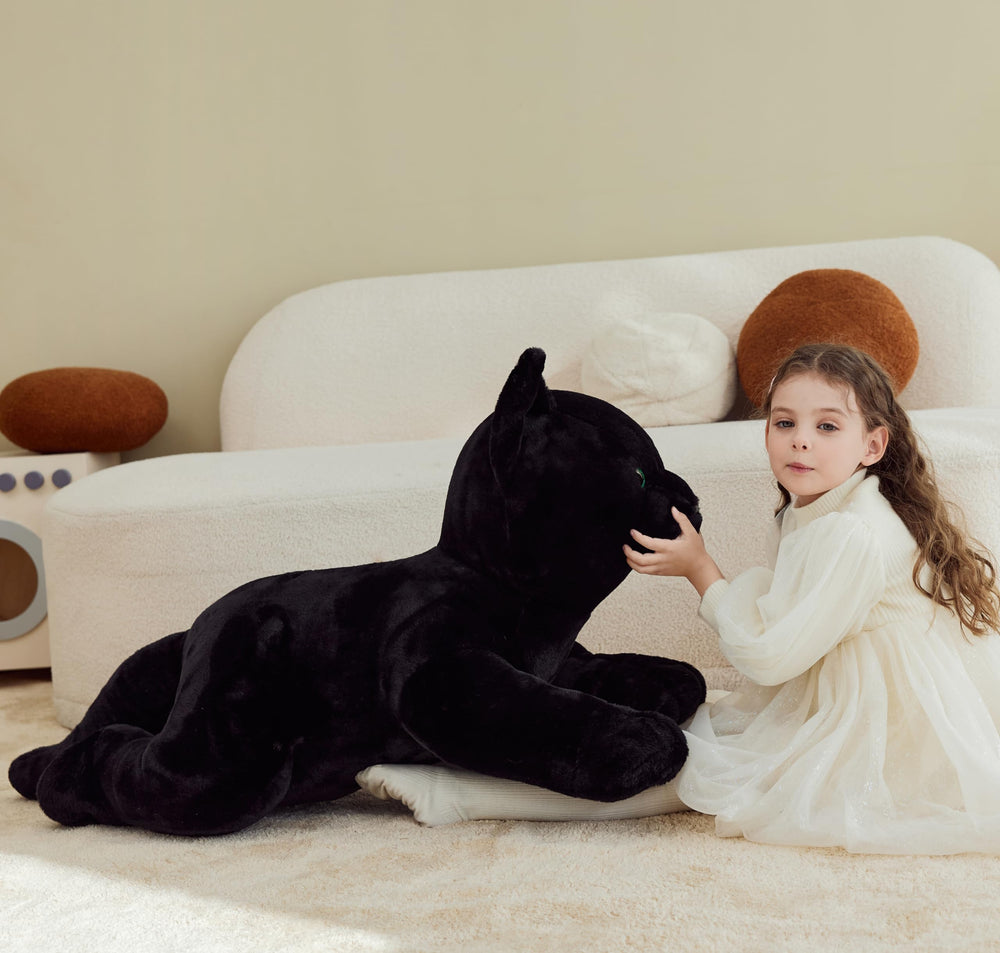 IKASA Black Cat Plush easy care keeps clean with gentle surface treatment.