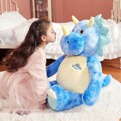 IKASA cuddle-friendly 30in dinosaur plush supports imaginative play and comfort.