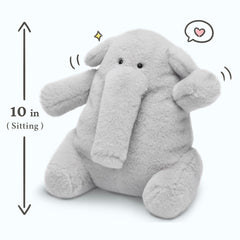 IKASA Elephant plush in a hugging pose, perfect for cozy snuggles.