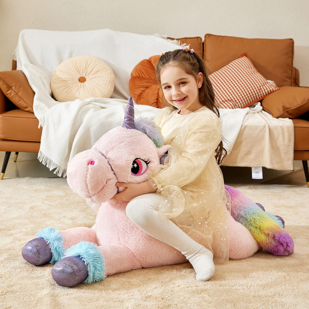 IKASA EN71/ASTM-tested unicorn plush—playful companion with safety assurance.
