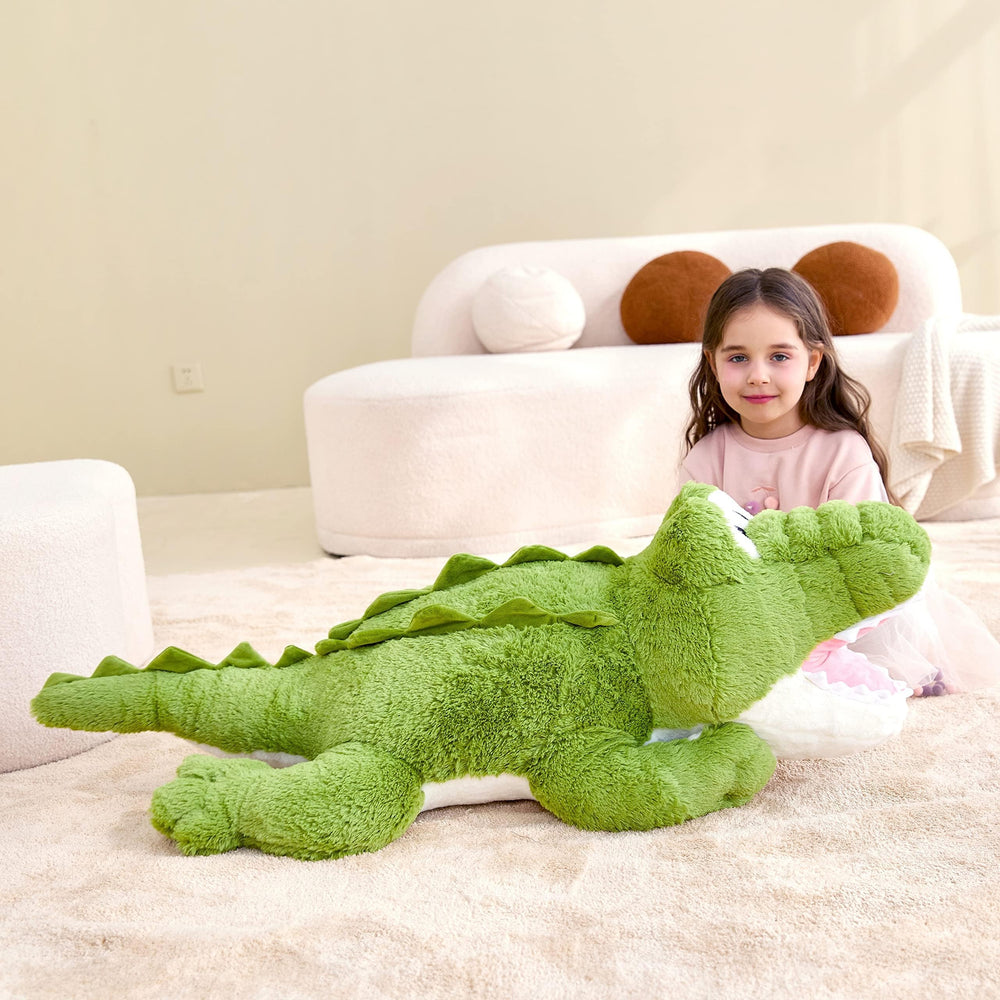 IKASA giant crocodile plush gift-ready for birthdays or holidays.
