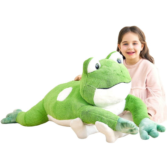 IKASA giant frog plush, 30-inch cuddle buddy for kids