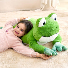 IKASA giant frog plush surface-washable for easy cleaning