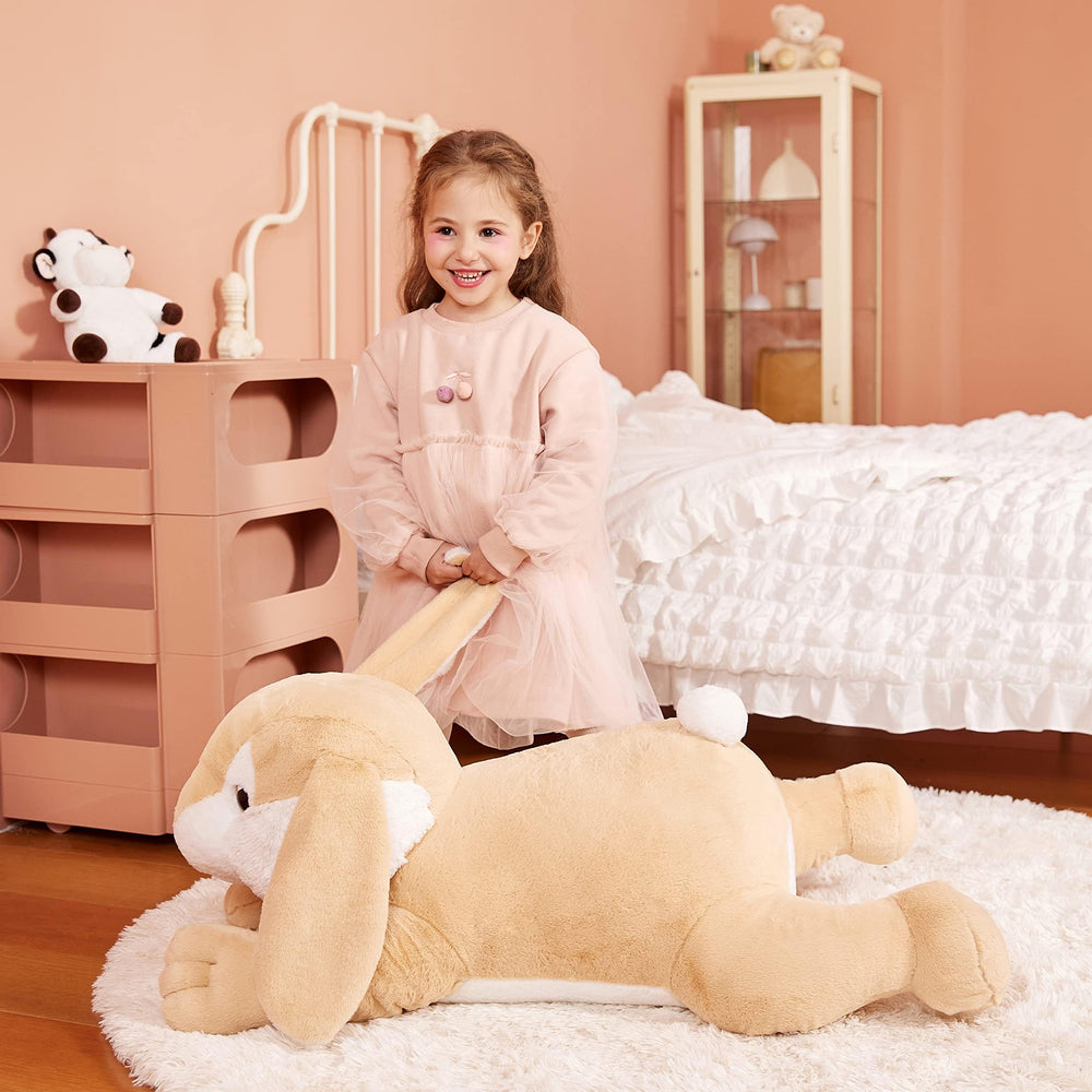 IKASA Giant Rabbit 30-inch plush highlights ultra-soft fur