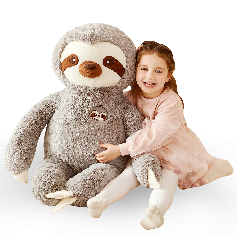 IKASA giant sloth 30-inch tall, perfect for cuddles and bedtime comfort.
