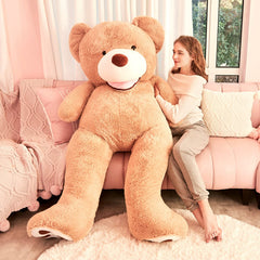 IKASA 78-inch teddy bear full-length view showcases grand presence in living spaces