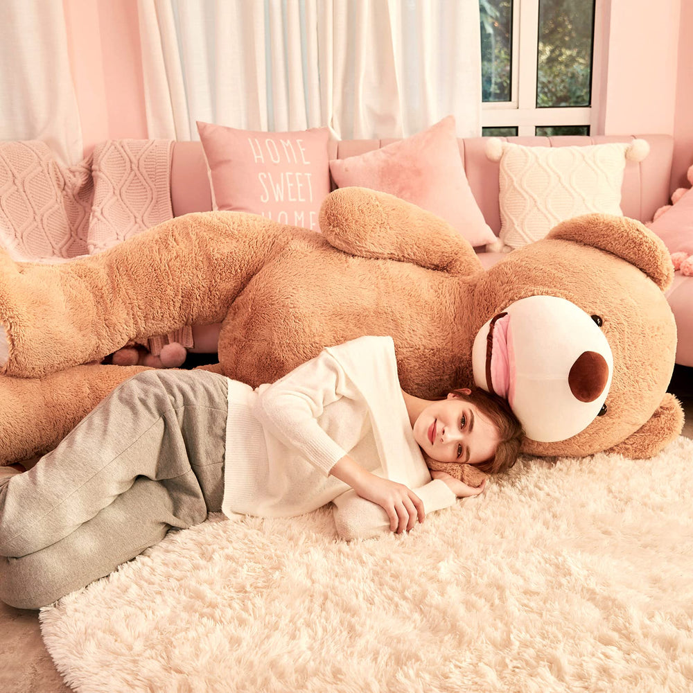 IKASA 78-inch brown teddy invites cozy cuddle sessions and imaginative play