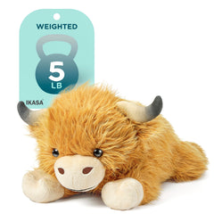 IKASA Highland Cow plush 24in adds comforting presence and soft support for cozy moments.