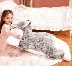 IKASA huggable wolf plush perfect for kids' playtime