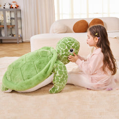 IKASA 30-inch sea turtle plush care-friendly fabric easy wipe-clean