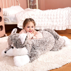 IKASA wolf plush decor accent for a child’s room