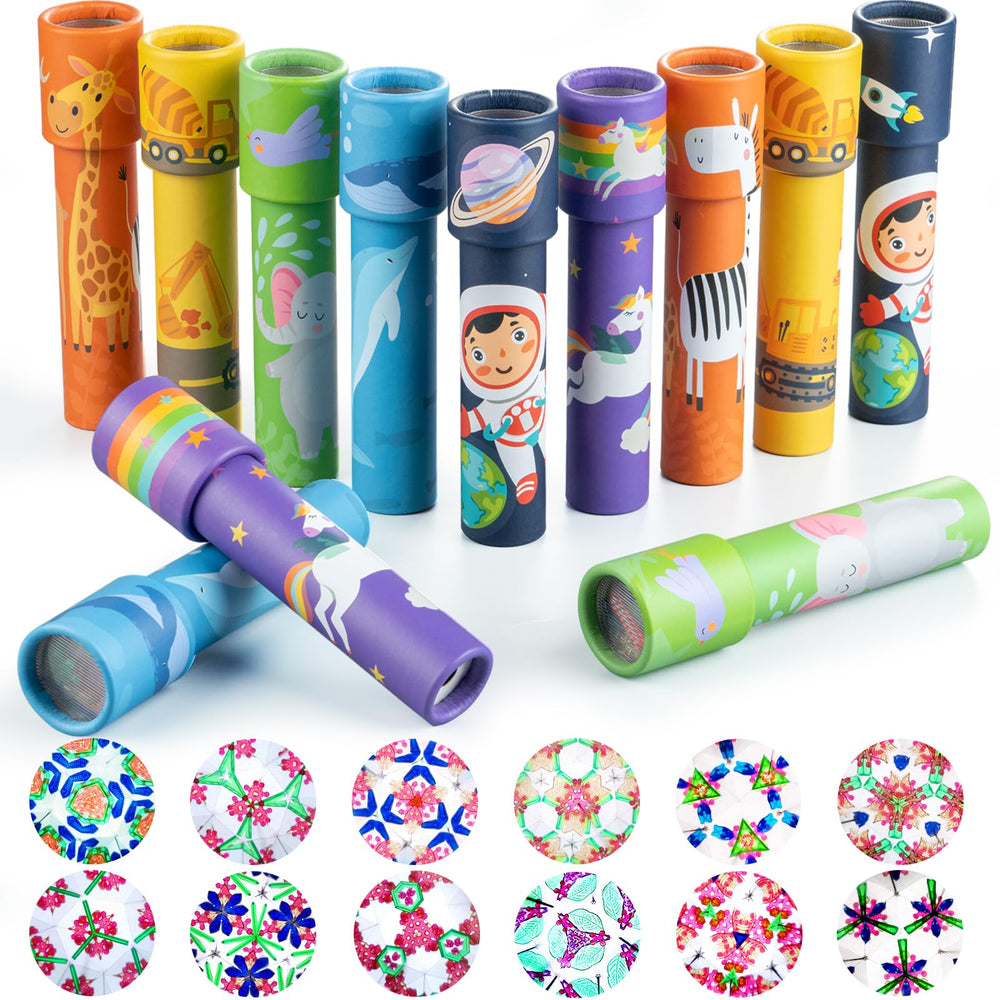 iKeelo Classic Kaleidoscope 12-pack displays vibrant patterns for imaginative play