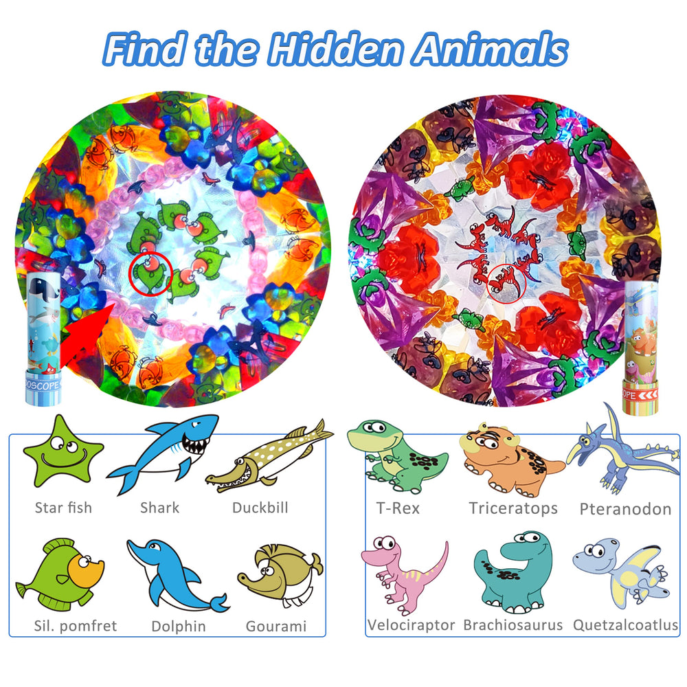 iKeelo kaleidoscope inside view showcases rotating color mosaics for focused watching.