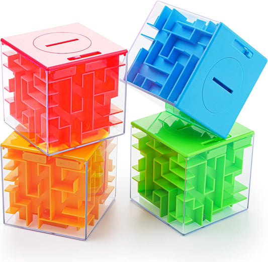 iKeelo money maze blue box for entertaining, educational gift-giving.