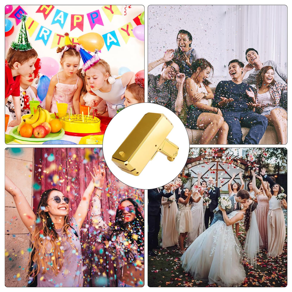 IKJNMLP Prop Gold Money Shooter wedding scene demonstrates party-friendly fun